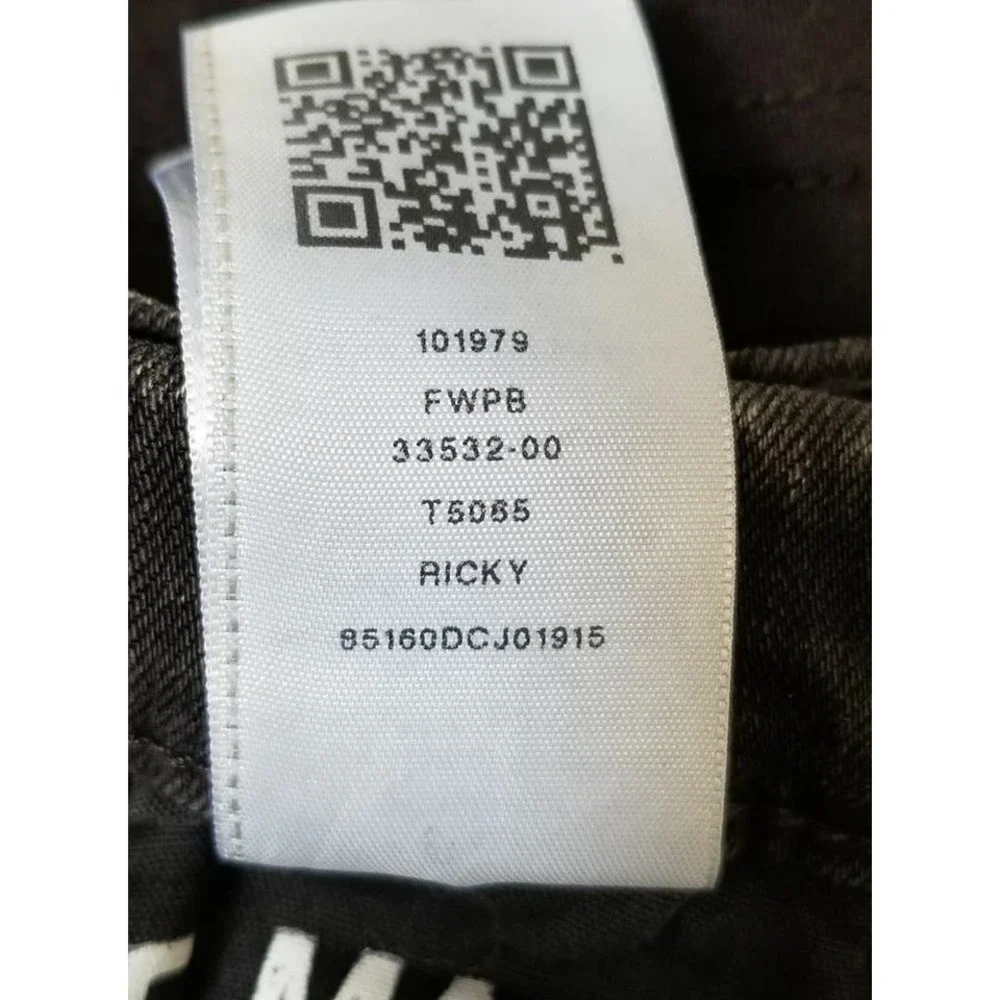 True Religion Jeans Size 33 Ricky Mineral Marble Black Relaxed Straight Leg